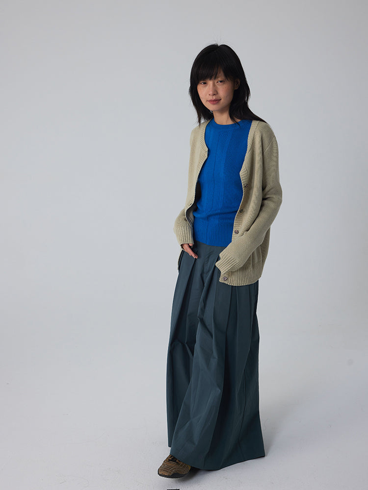 Strick-Crew-Hals Einfacher schicker Retro-Strickjacken