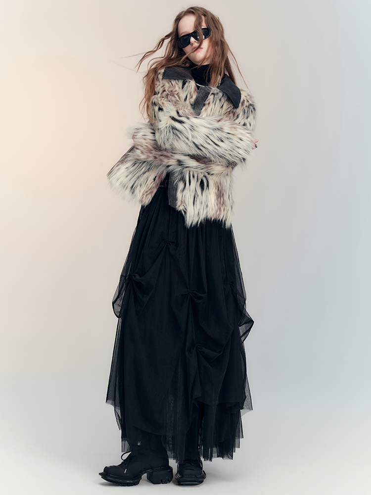 FUE & Leder Luxus High-End Elegante Jacke