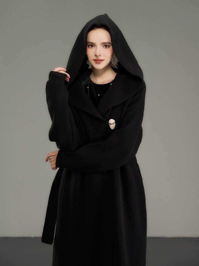 Sweat à capuche Plane laine simple et long-coat