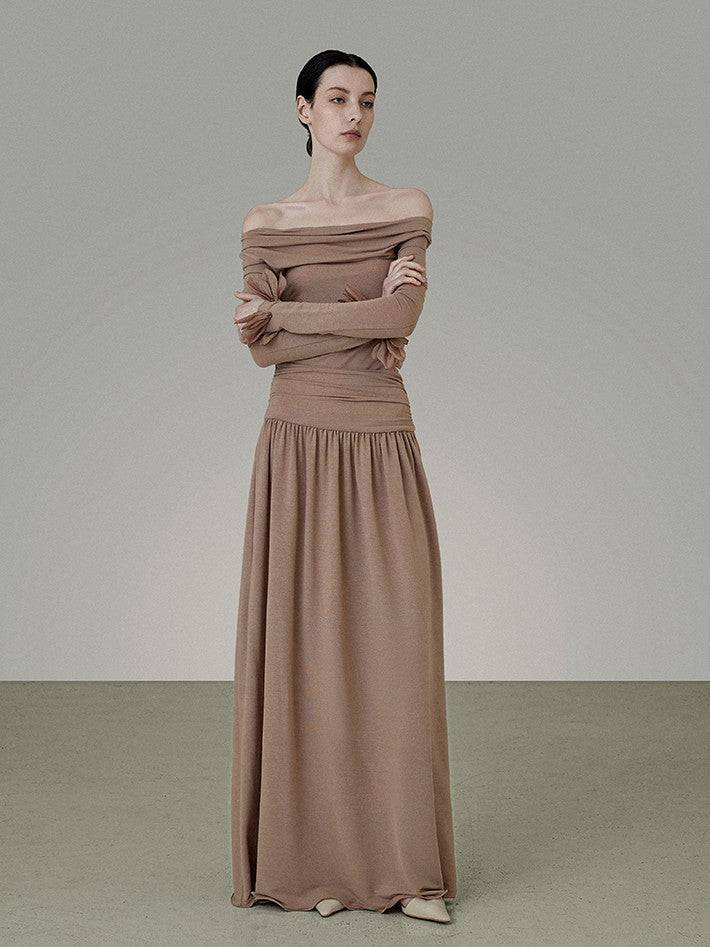 Stretch edle schicke dünne, einfache Flare A-Line Long-Stachel