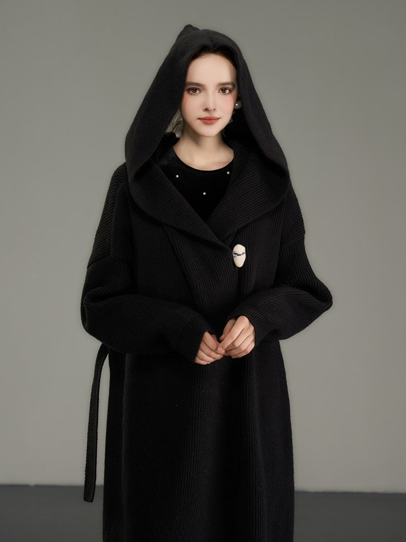 Sweat à capuche Plane laine simple et long-coat
