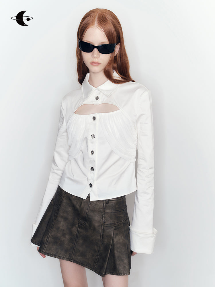 Front-Cut-Set-Drape Nishi Bluse