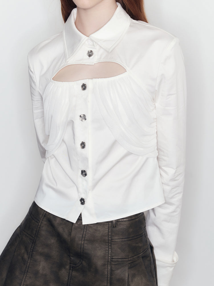 Front-Cut-Set-Drape Nishi Bluse