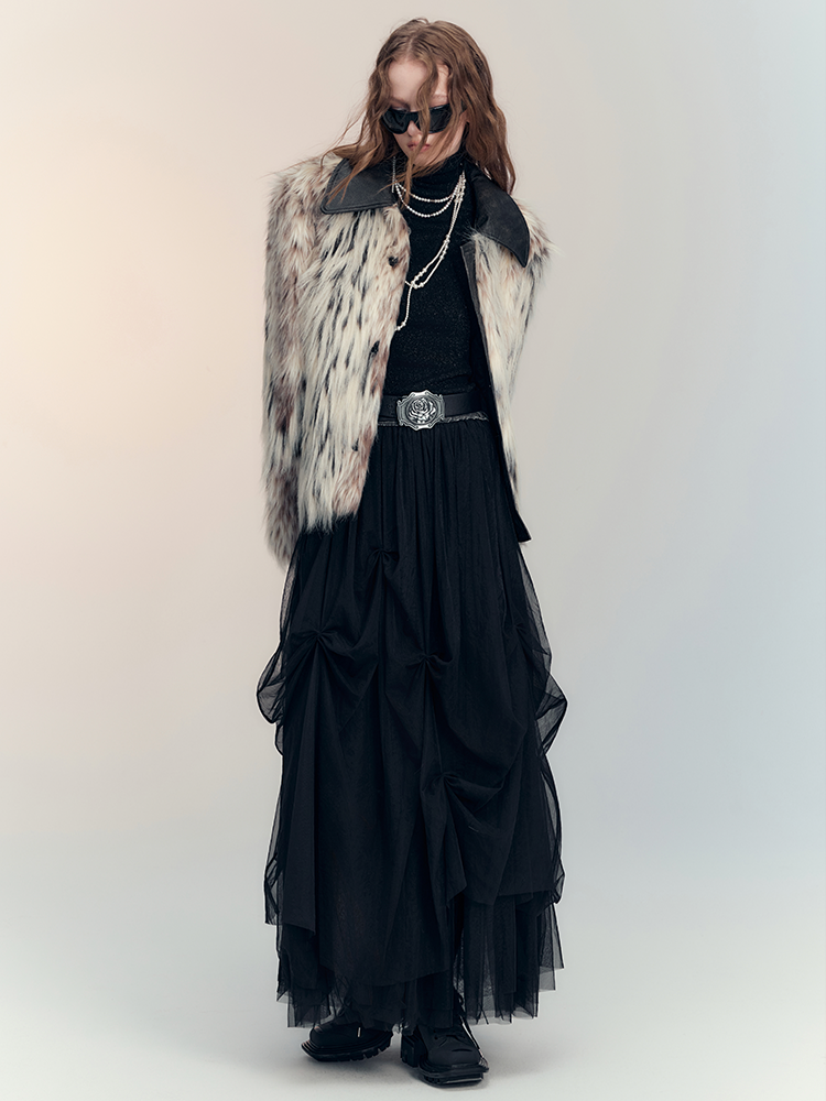FUE & Leder Luxus High-End Elegante Jacke