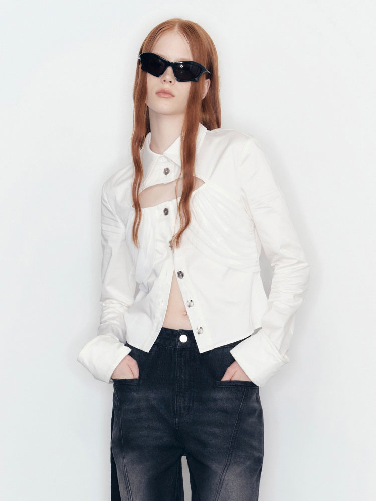 Front-Cut-Set-Drape Nishi Bluse