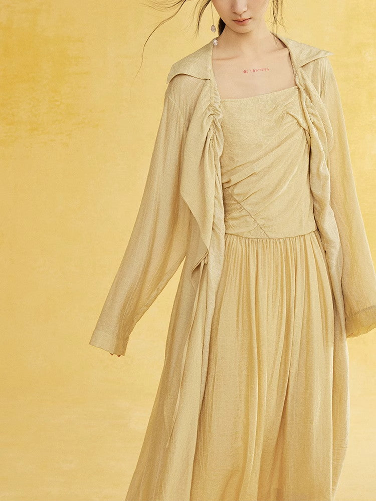 카이솔 자연 복고풍 긴 일체형