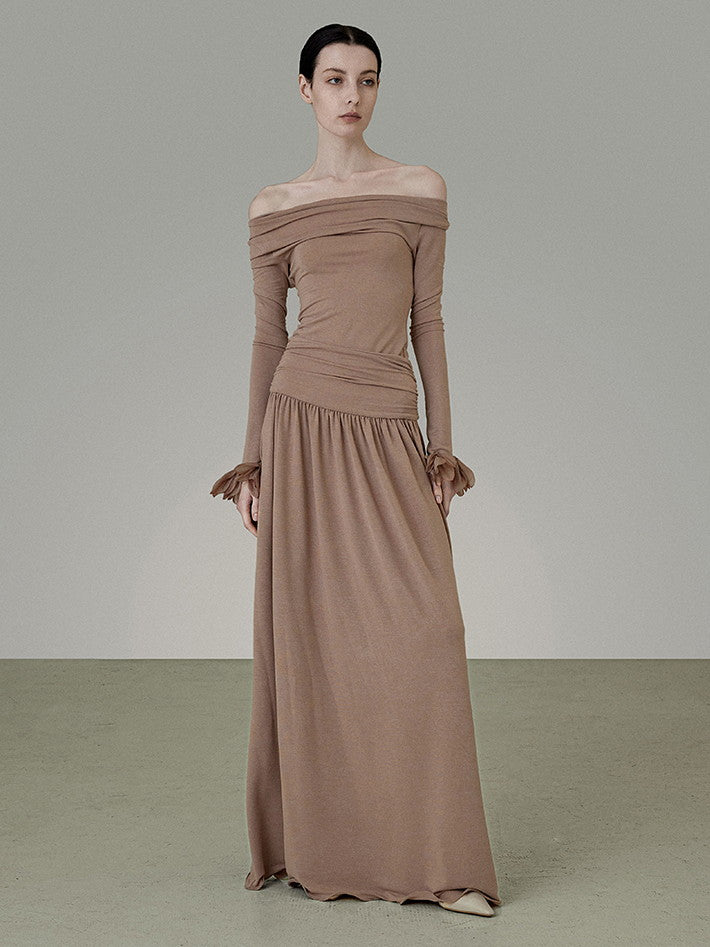 Stretch edle schicke dünne, einfache Flare A-Line Long-Stachel