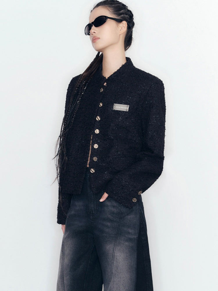 No-Collar Classy Chain Jacket