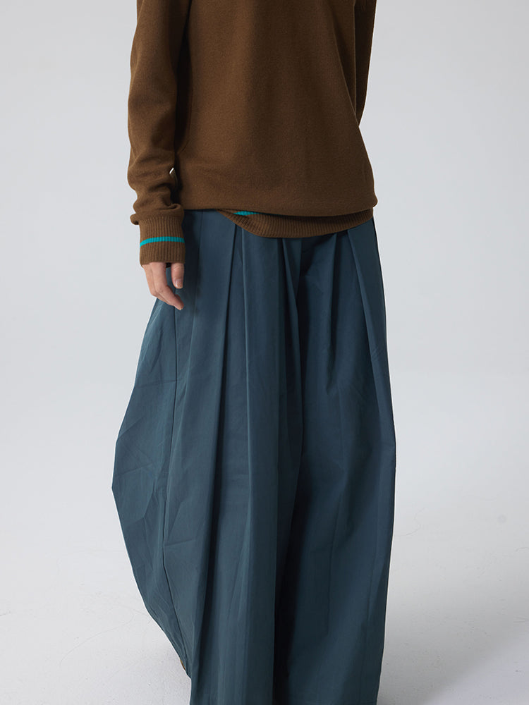 Unisex loser Ballon mit breiten Beinen, einfachen Weithose