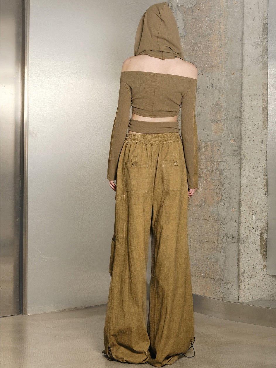 Off-Shouder-Seitenschnitte Nichi Enge Reißverschlüsse