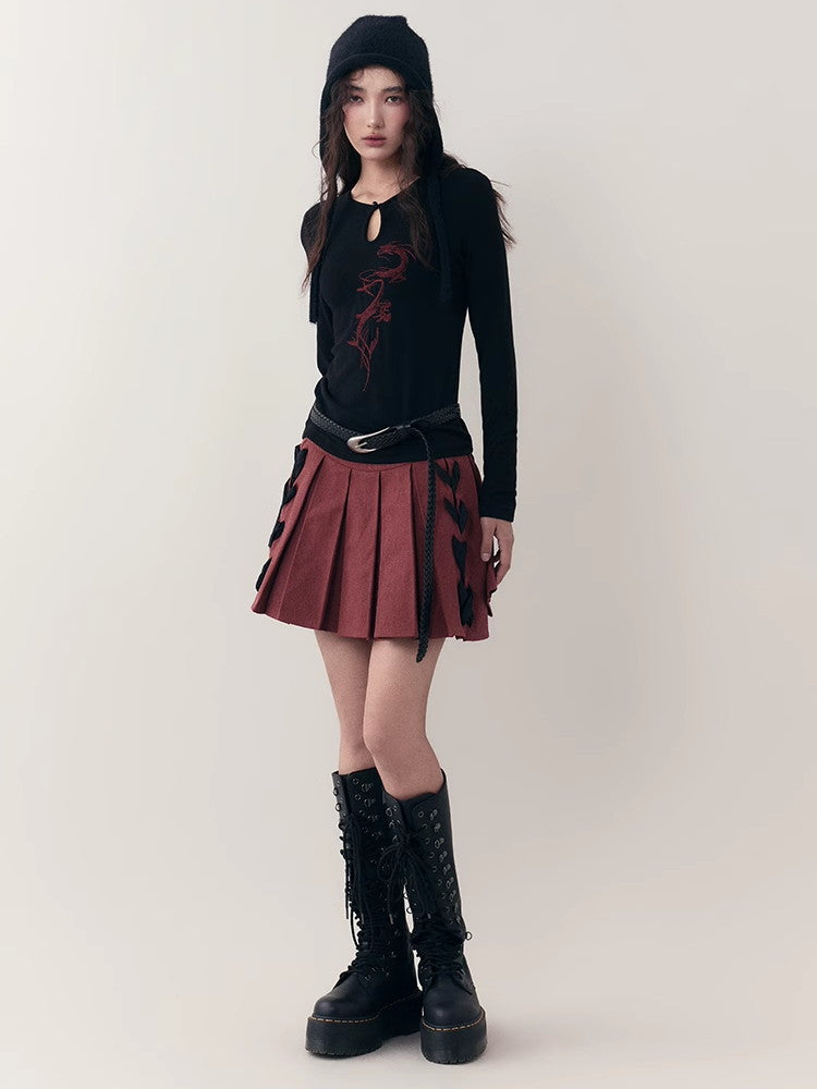 Chic Braid Cute Set-Up Zip Natural Jacket&Skirt