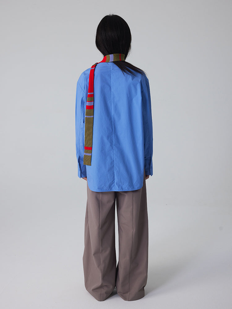 넓은 다리 캐주얼 이완 느슨한 평범한 넓은 바지