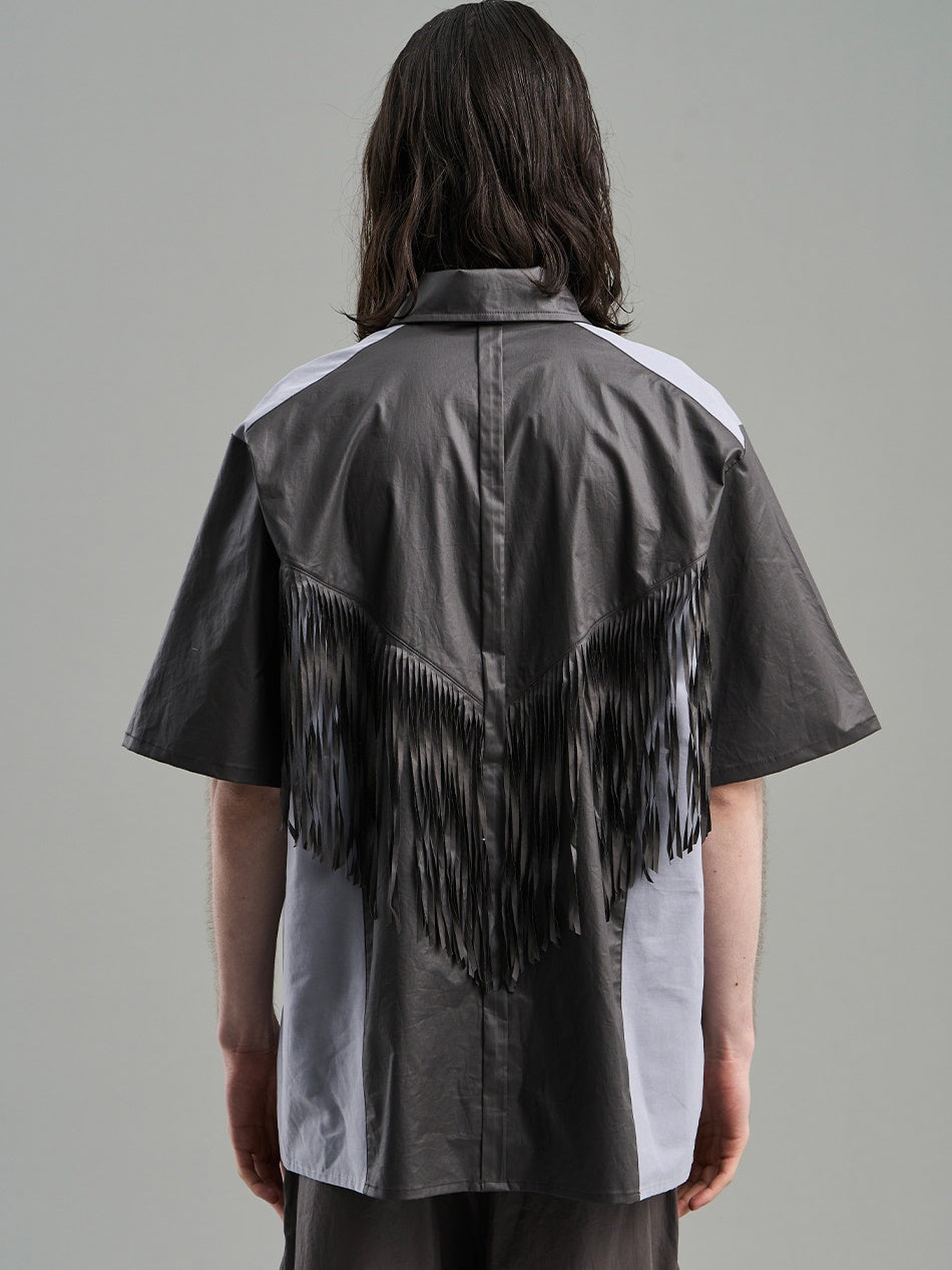 Tassel Contrast Casual Back-conscious Nichi Shirt – ARCANA ARCHIVE