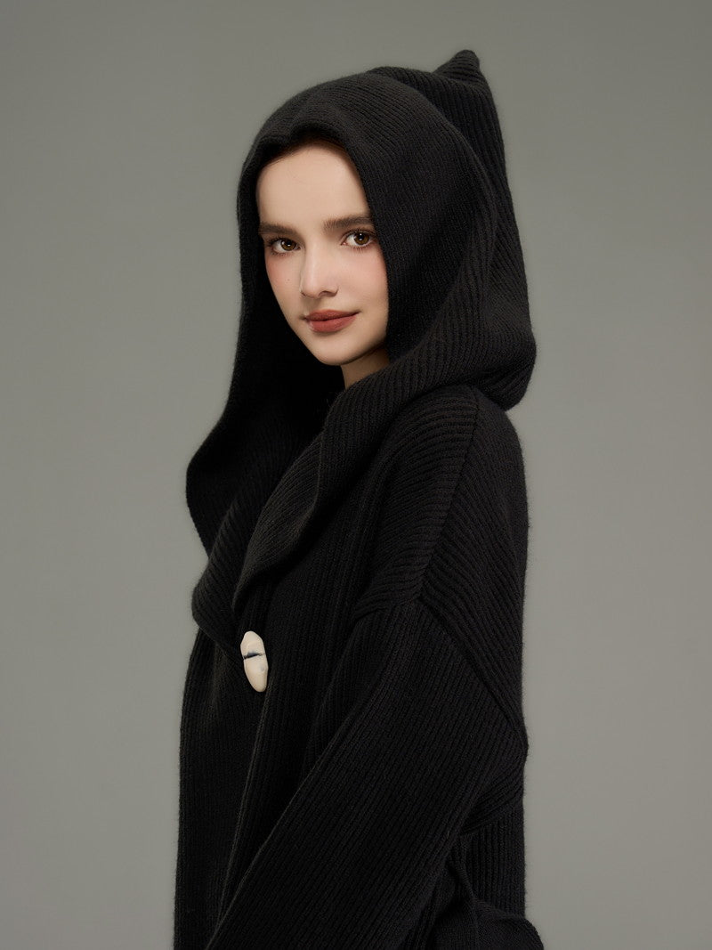 Sweat à capuche Plane laine simple et long-coat