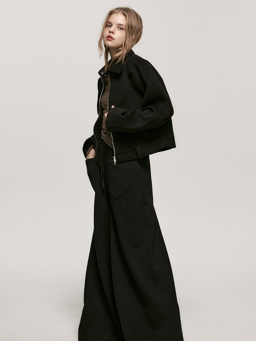 Setup Casual einfacher Anzug Woolt-Jacket & Ballon-Rocke