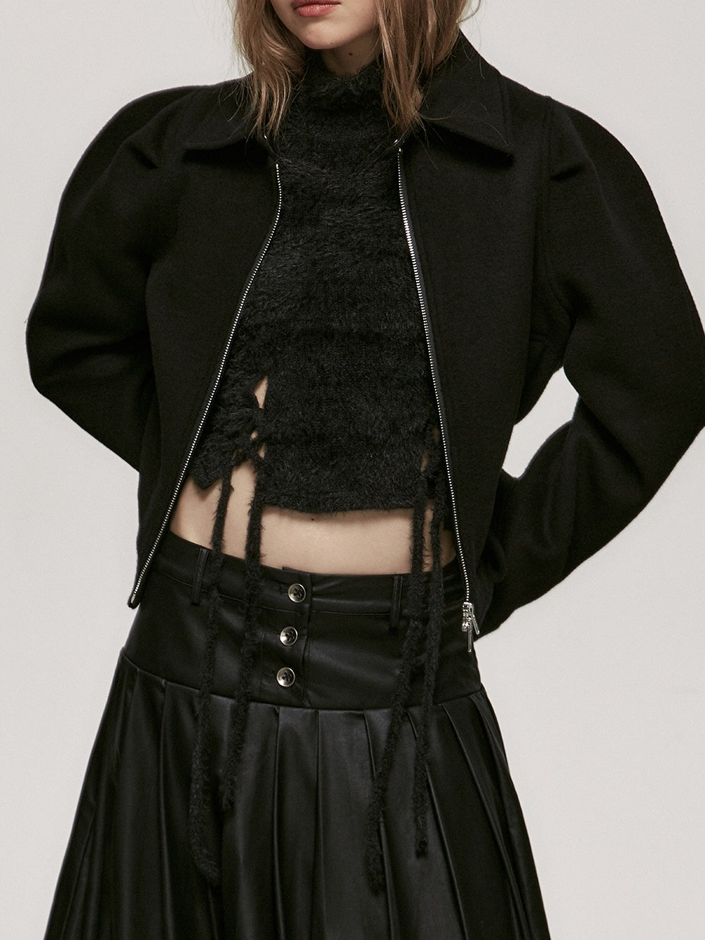 Setup Casual einfacher Anzug Woolt-Jacket & Ballon-Rocke