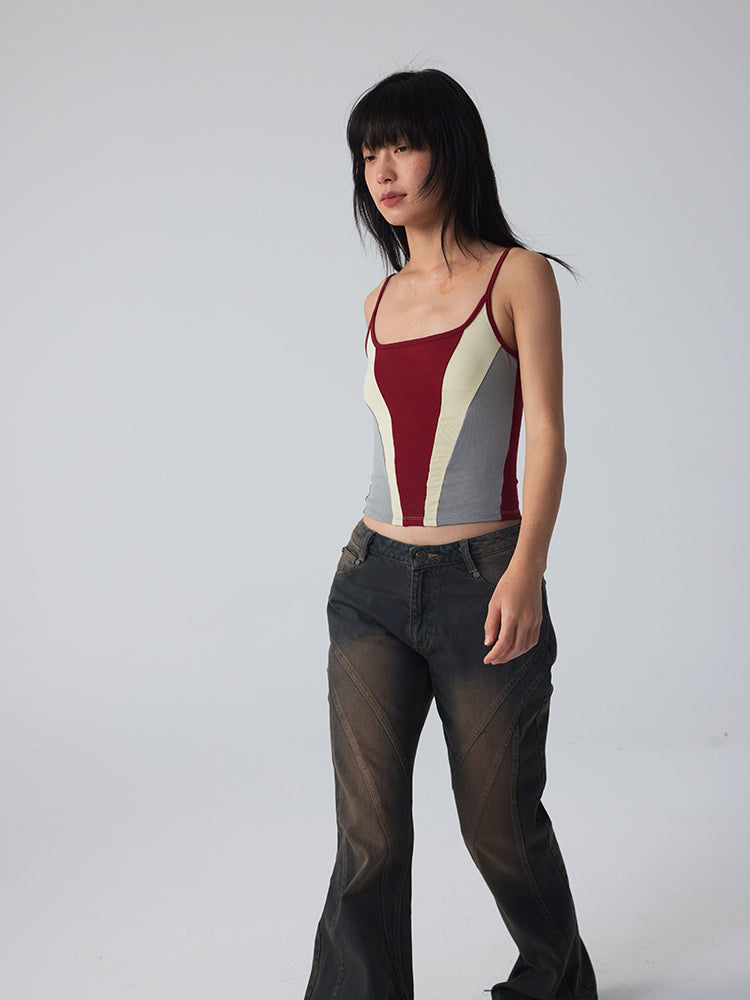 지퍼 슬림 스트레치 짧은 간단한 갈비뼈