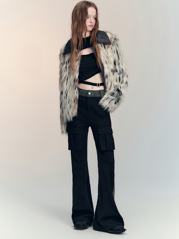 FUE & Leder Luxus High-End Elegante Jacke