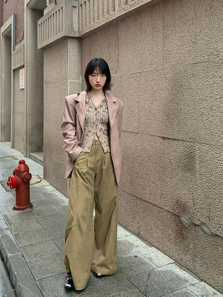 플라워 슬림 차이나 블라우스