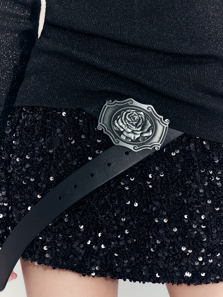 Rose Metal Vintage einfacher Gürtel