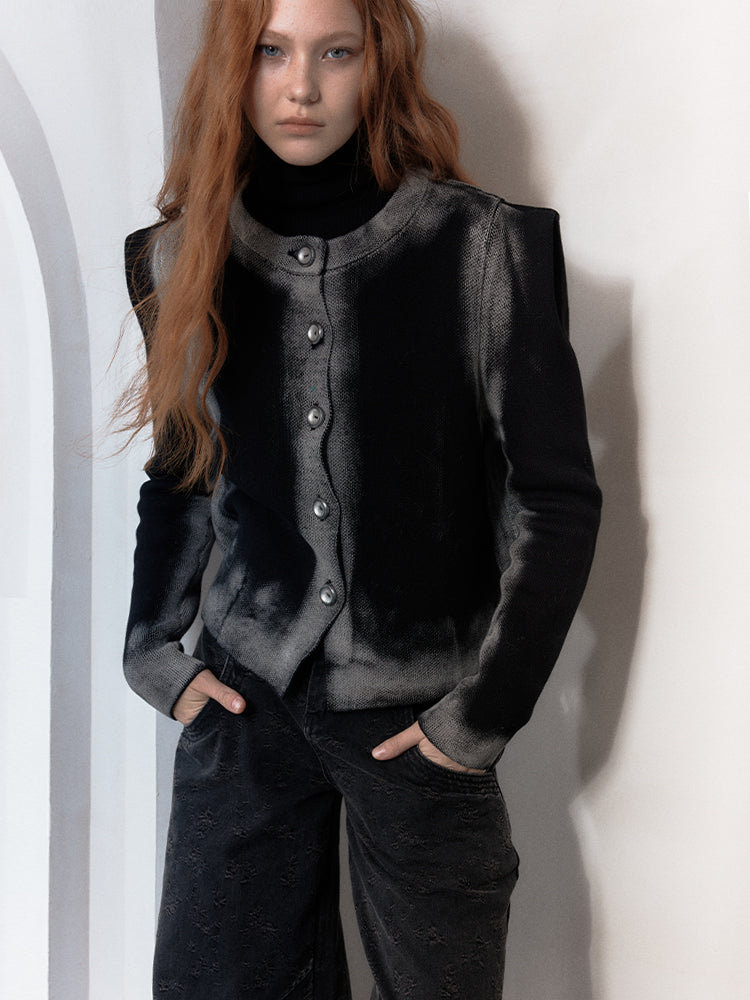 Veste décontractée à col rond