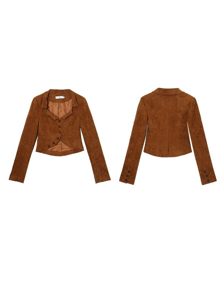 Nichi Western Slim Cropped Tops