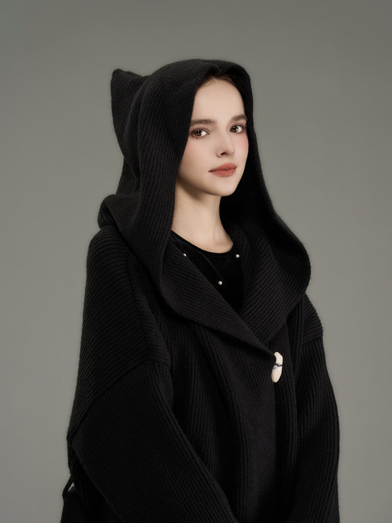 Sweat à capuche Plane laine simple et long-coat