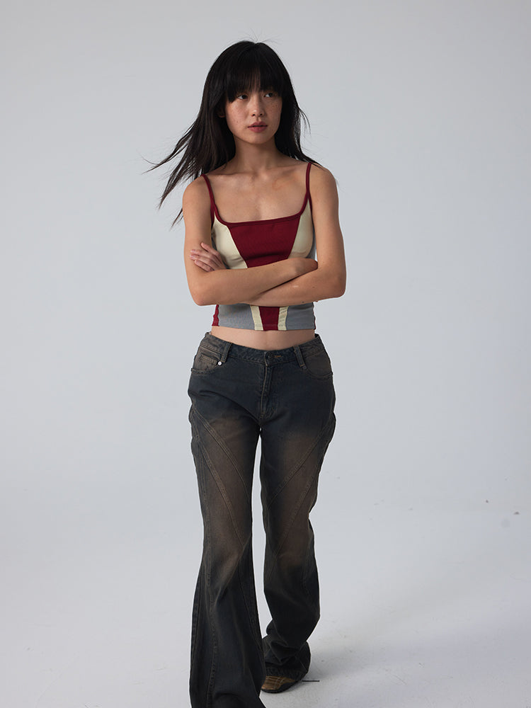 지퍼 슬림 스트레치 짧은 간단한 갈비뼈