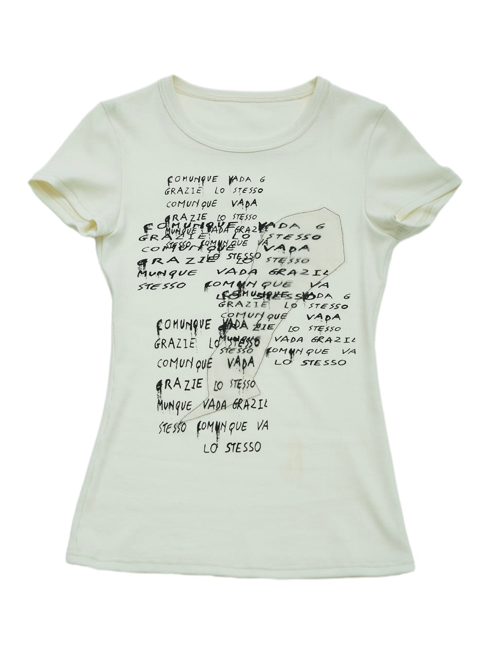 Words Retro Slim Casual T-Shirt