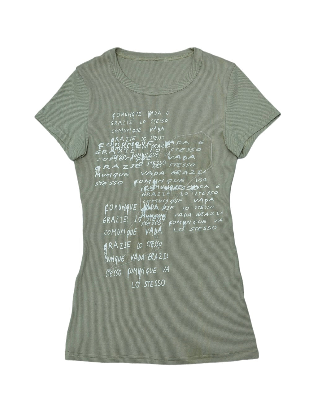 Words Retro Slim Casual T-Shirt