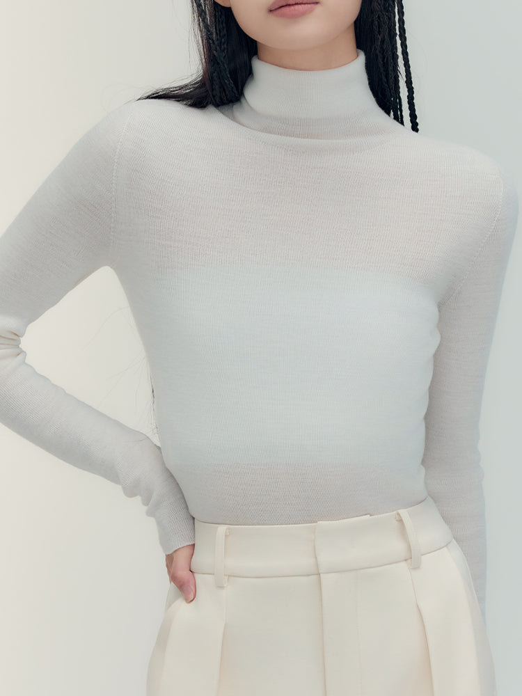 2타입 크루넥 하이넥 심플 슬림 니트