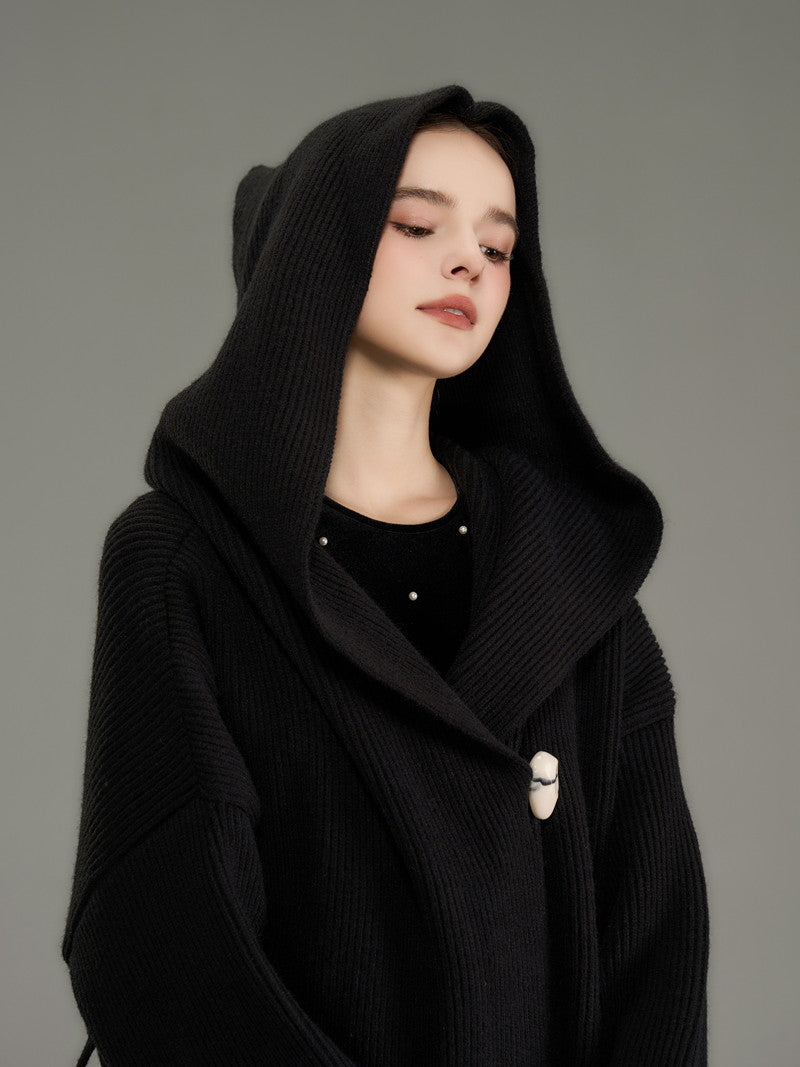 Sweat à capuche Plane laine simple et long-coat
