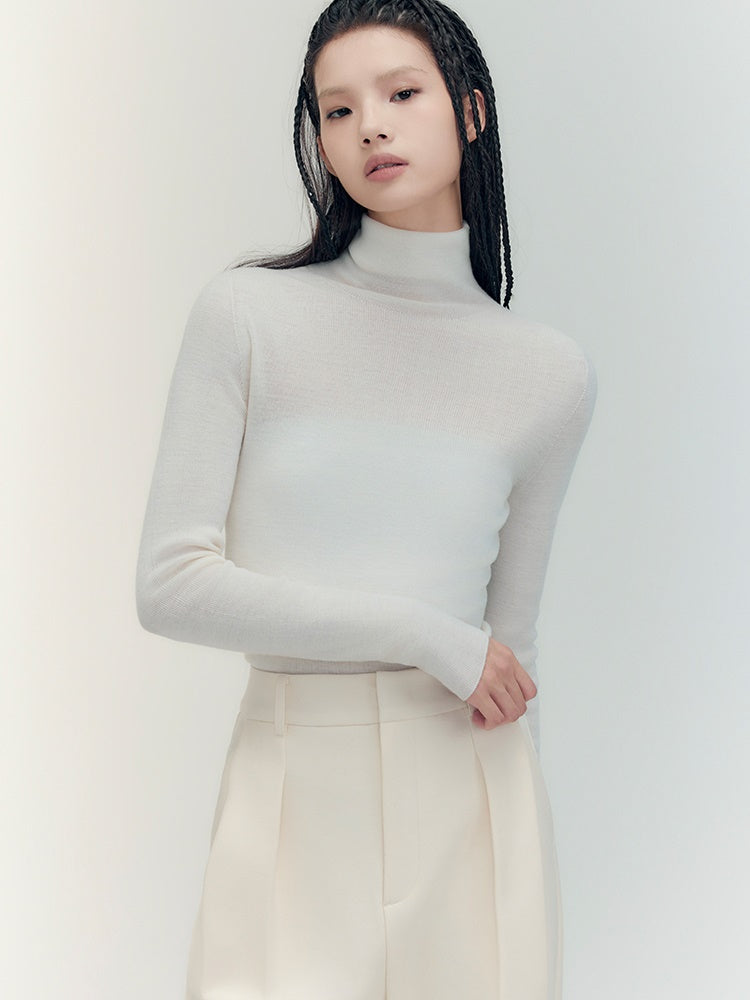 2타입 크루넥 하이넥 심플 슬림 니트