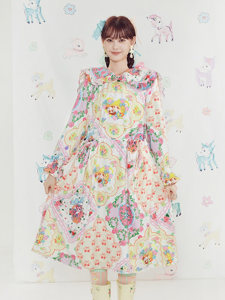 Tension à imprimé princesse A-line robe