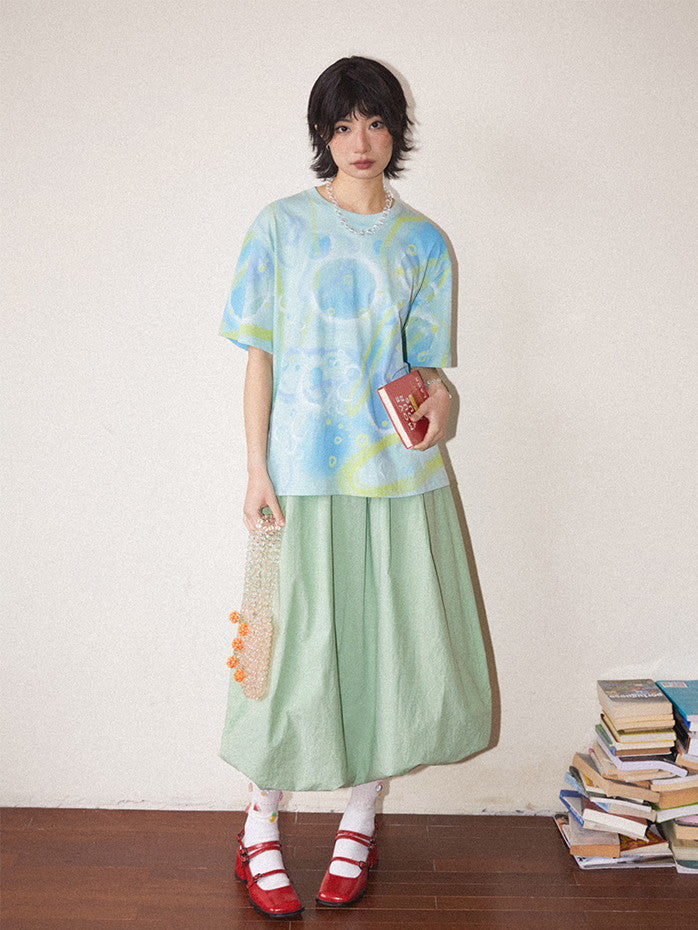 Balloon Vivid Casual Long Cover Long-Skirt