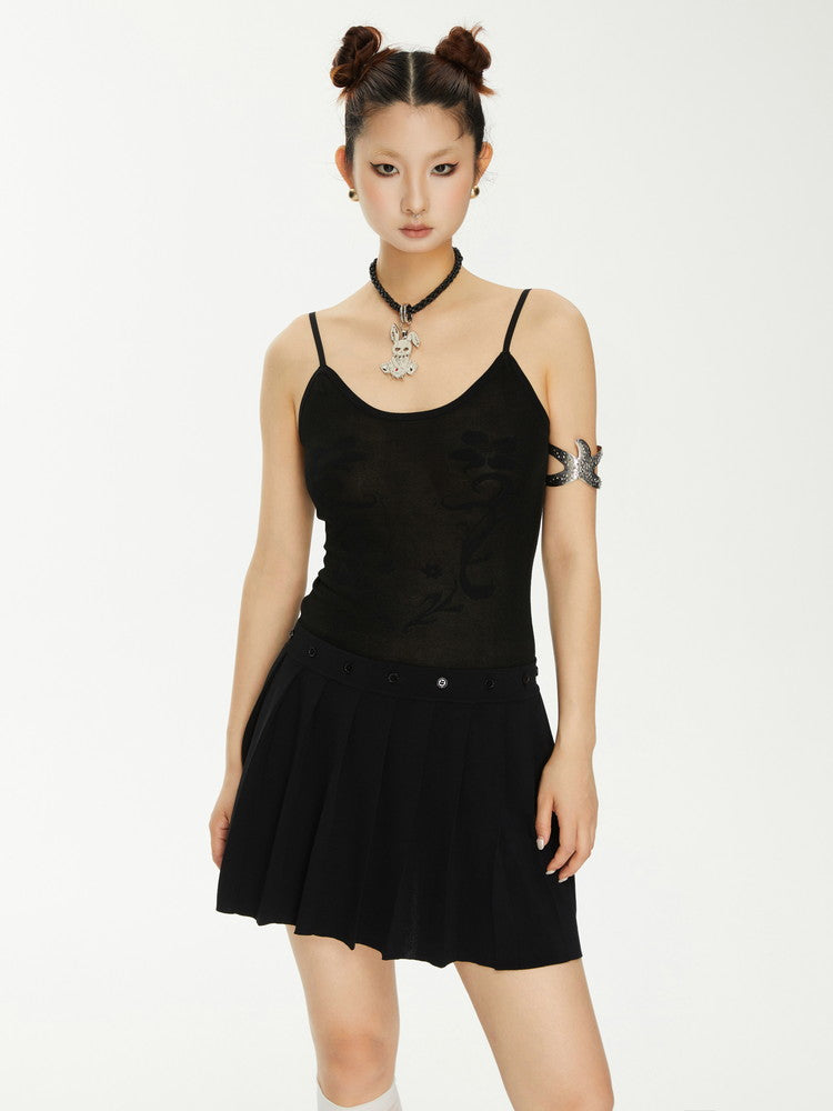 Camisole Slim Tight Pleats Short Dress ARCANA ARCHIVE Camisole Slim Tight Pleats Short Dress ARCANA ARCHIVE