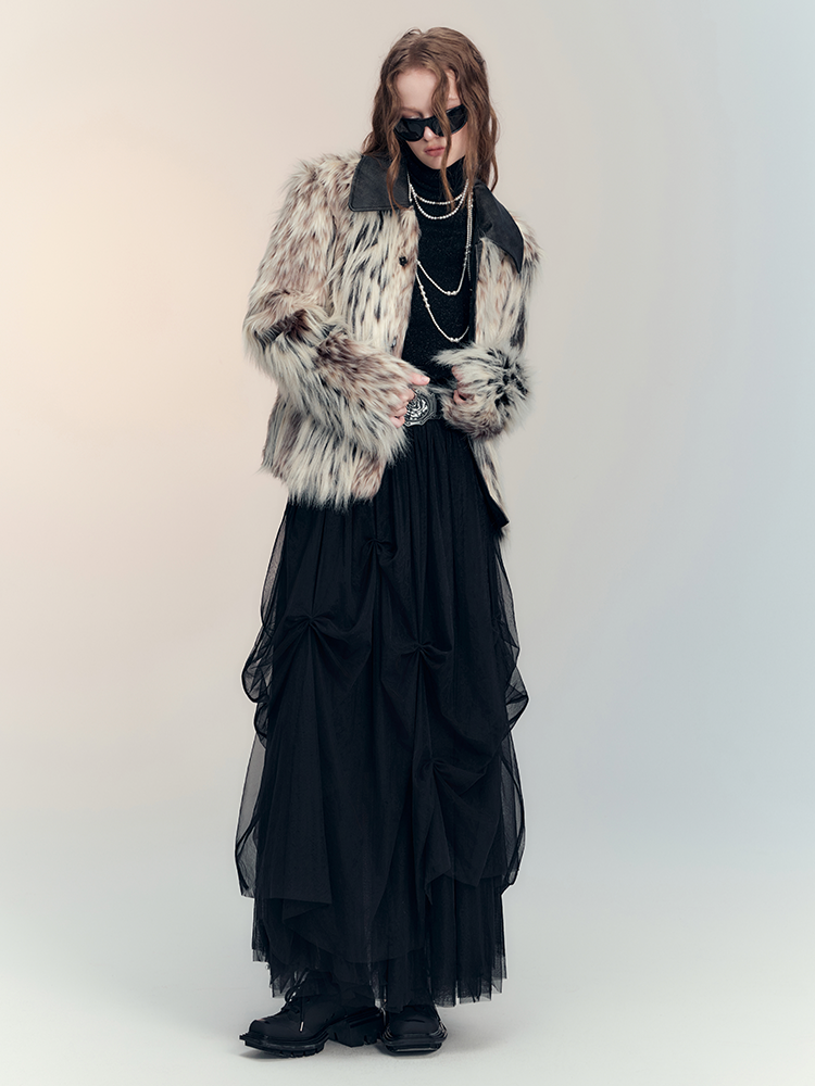 FUE & Leder Luxus High-End Elegante Jacke