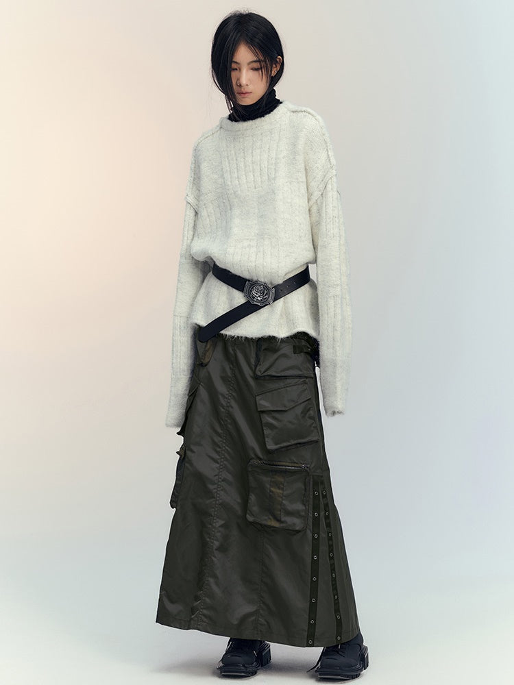 Military Casual Side-Pocket gutaussehende MA1 & Flare-Skirt