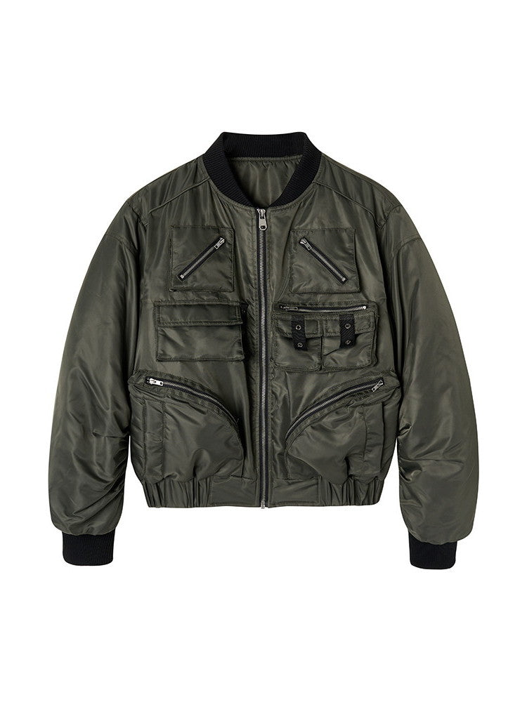 Military Casual Side-Pocket gutaussehende MA1 & Flare-Skirt