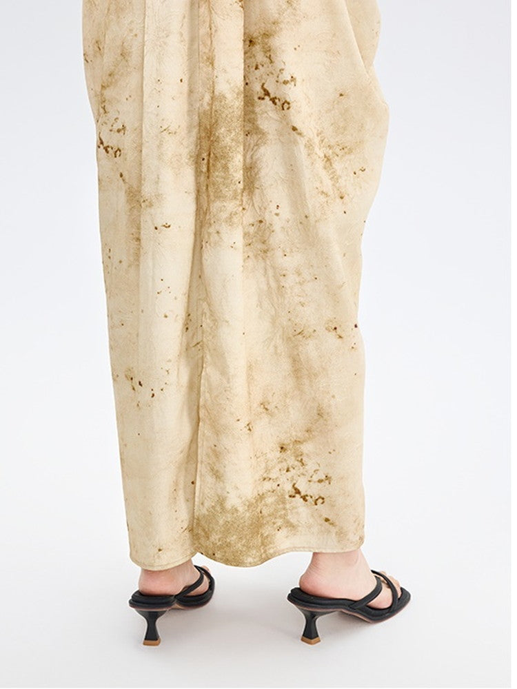 China Asymmetry Drape Nichi Long Nichi Dress