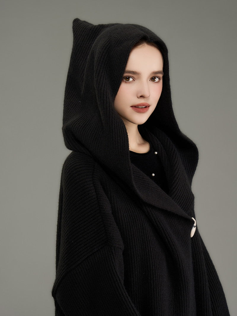 Sweat à capuche Plane laine simple et long-coat