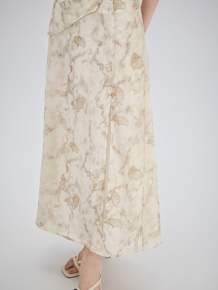 Blouse&Long-Skirt China Embroidery Tie-Dye Set-Up