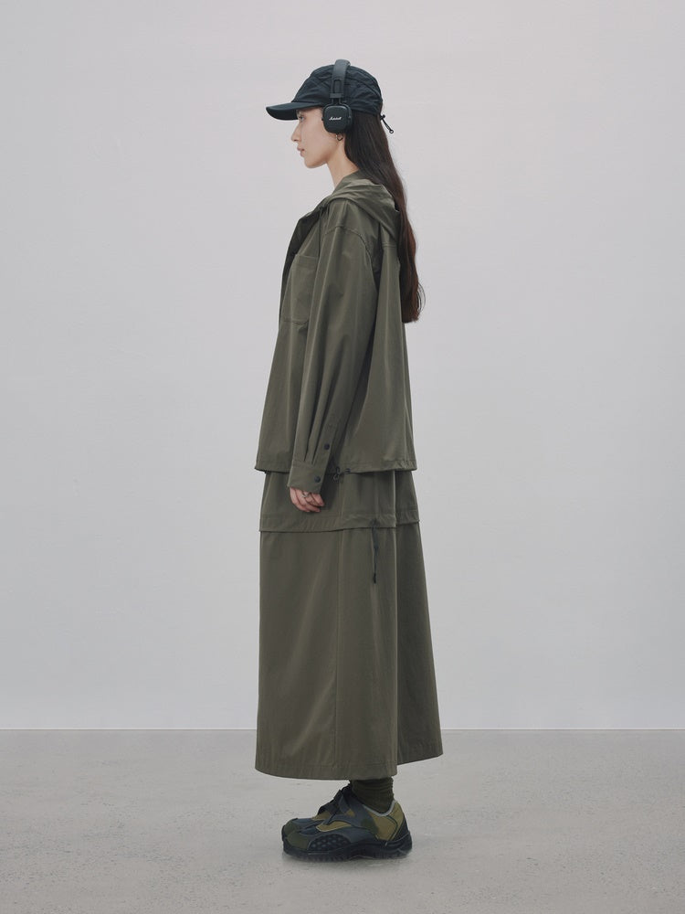 Drawstring Hoodie Oversize Shirt