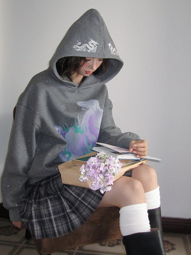 까마귀 스프레이 대형 땀 파카