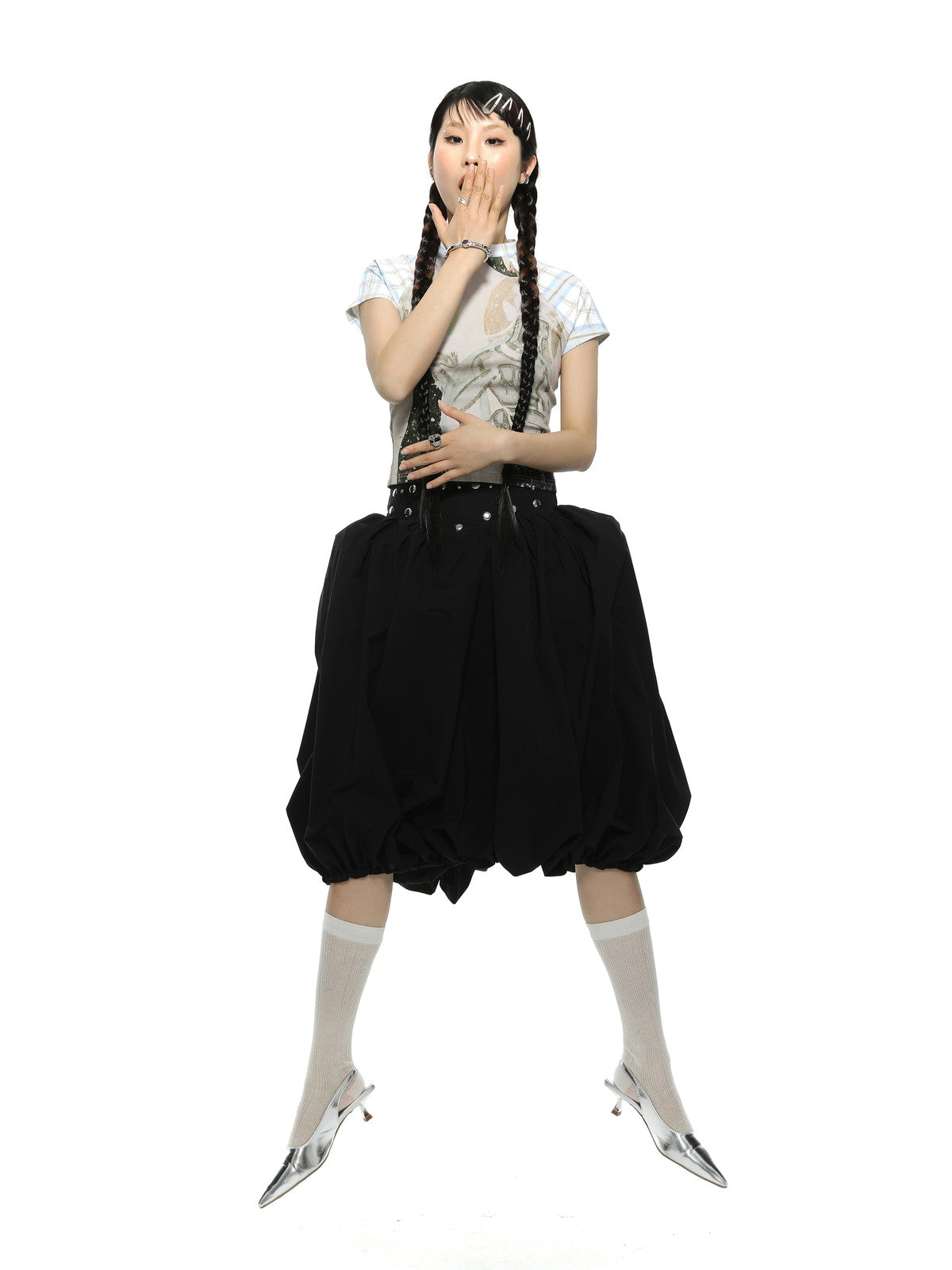 Modern Unique Checked Slim Thin T-shirt