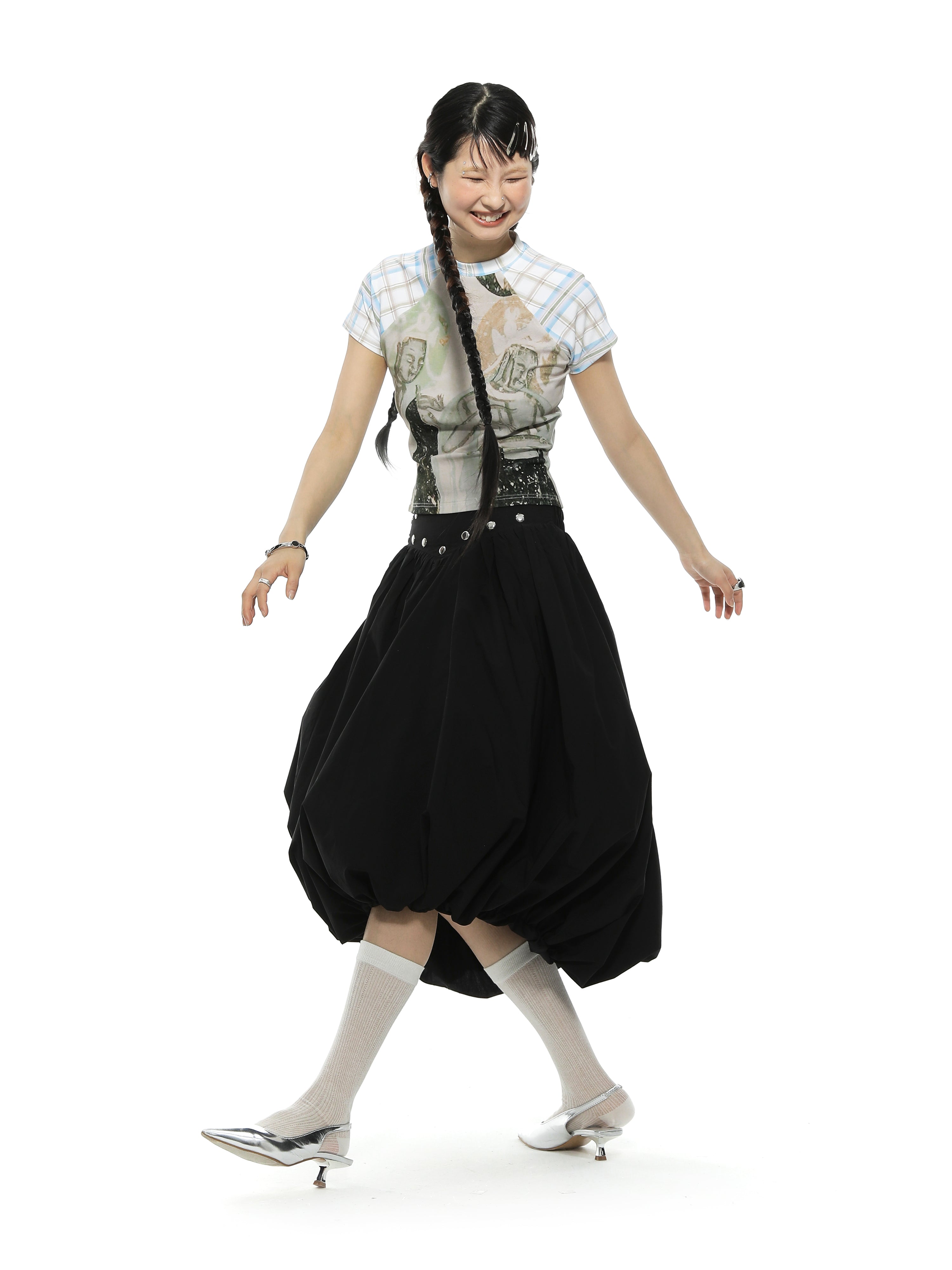 Modern Unique Checked Slim Thin T-shirt