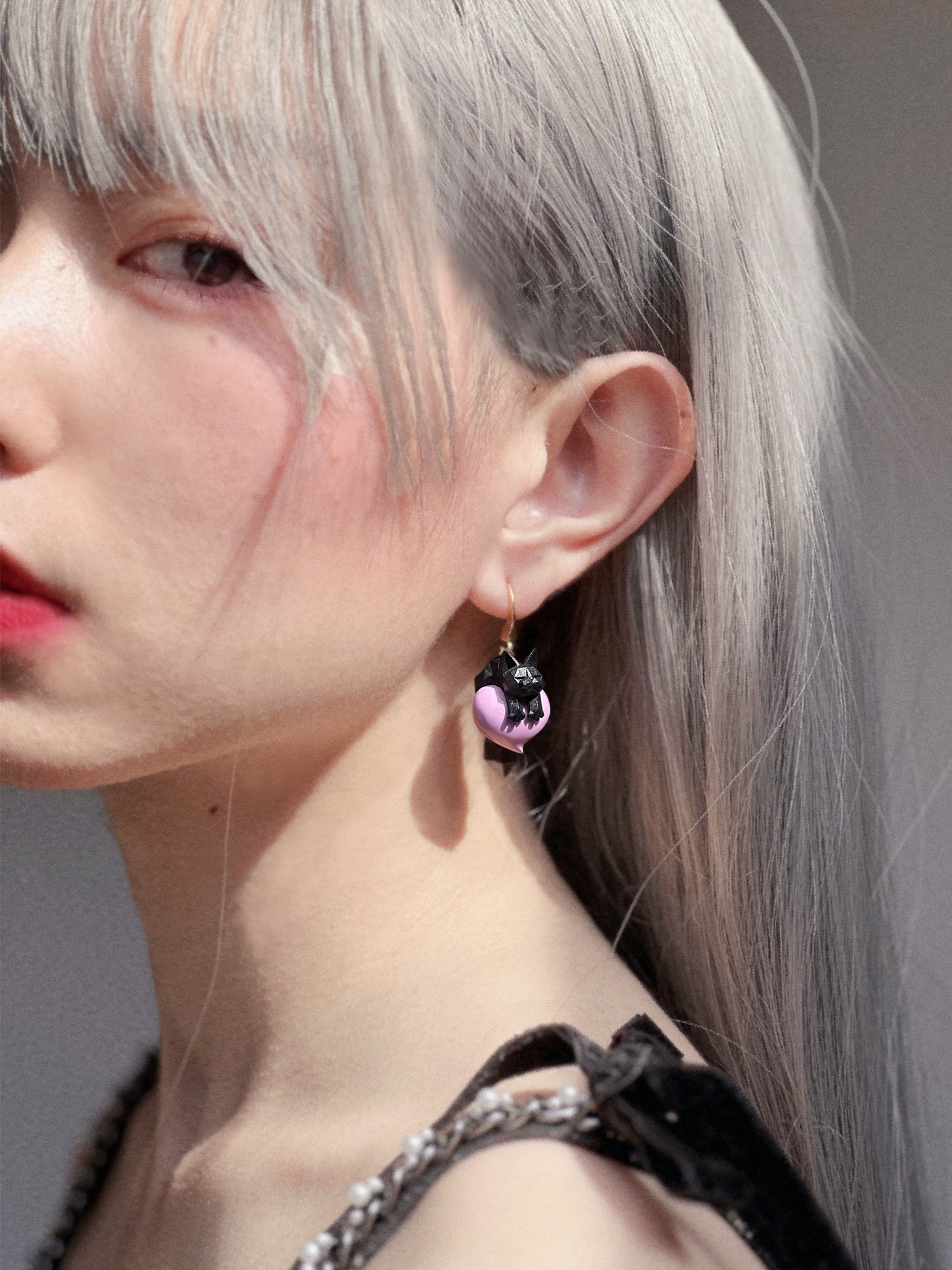 Fox Fluorescence Toy Pierced&Ear-Clip