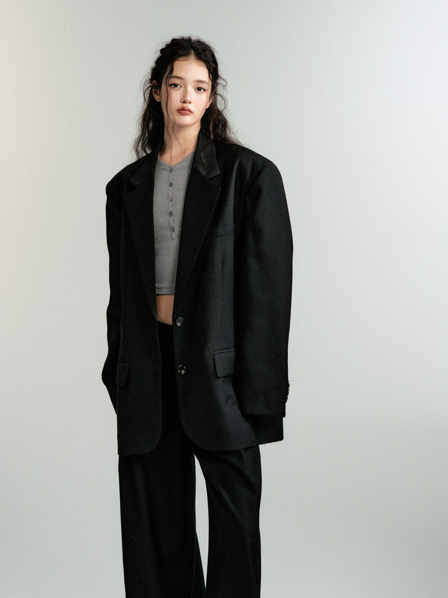 Set-Up Suit Simple Classy Ovresize Jacket&Pants