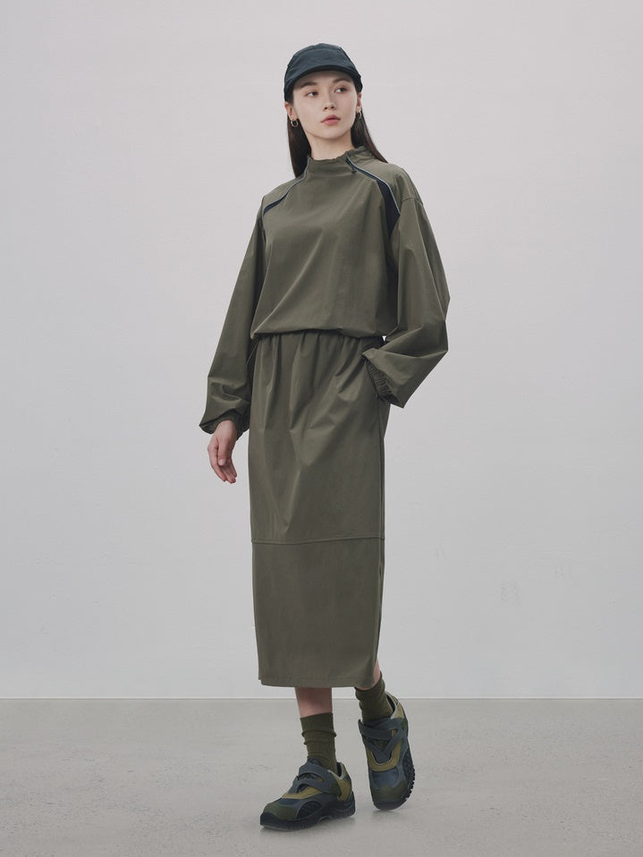 Cordon décontracté long-un-seul-pièce