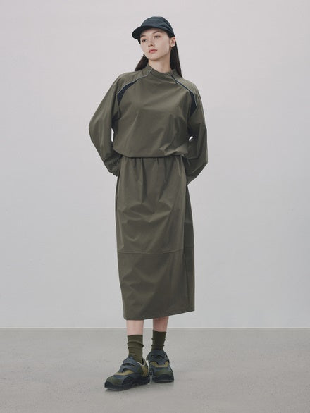 Cordon décontracté long-un-seul-pièce